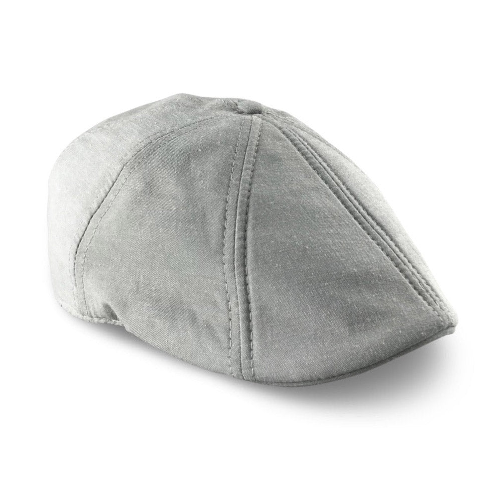 The Caddy Boston Scally Cap Flat Cap Light Grey