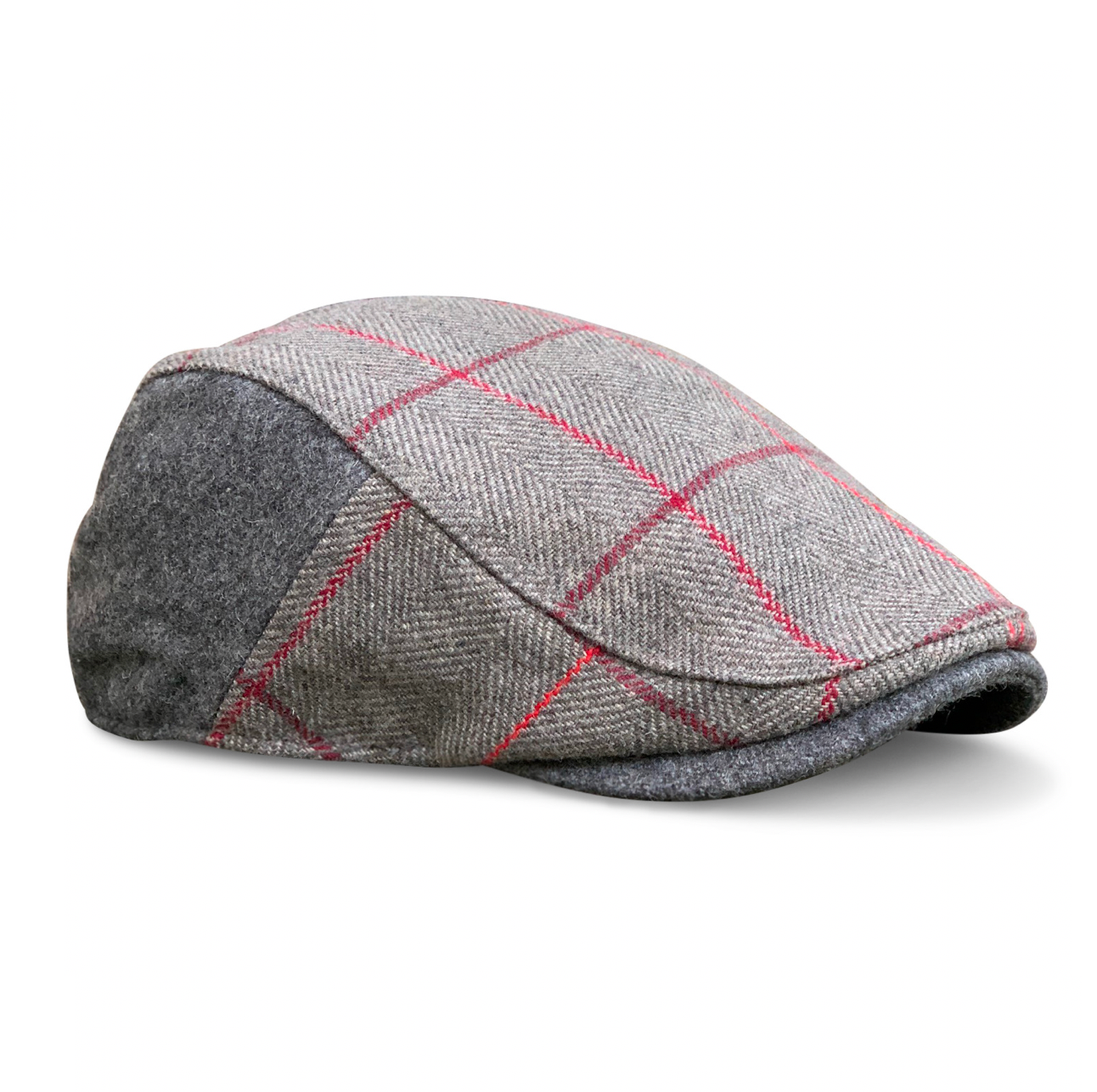 Vintage Linen Scally Cap - Gray Plaid