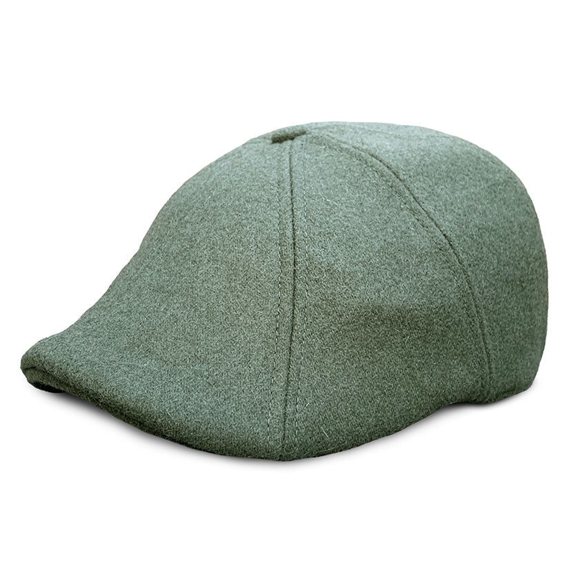 Forest Green Tweed Flat Cap - Medium
