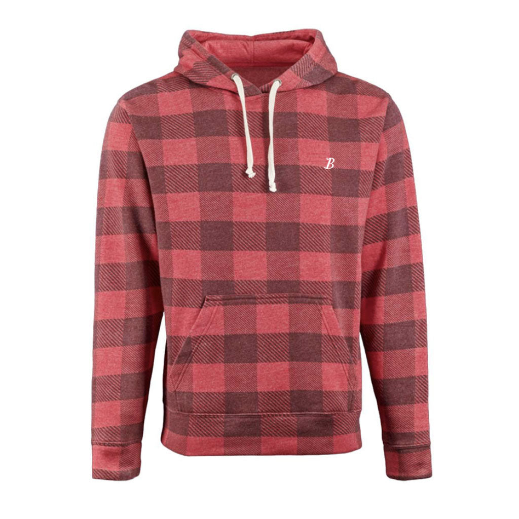 Red checkered hoodie sale