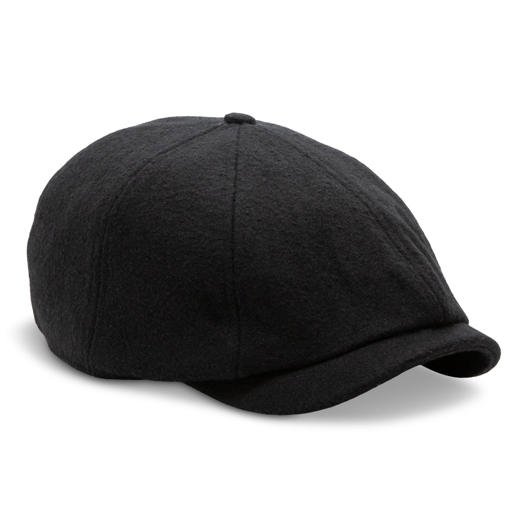 The Baker Boy Boston Scally Cap Black Wool