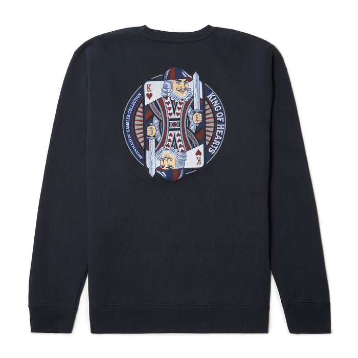 Boston Scally The King of Hearts Crewneck - Navy - featured image