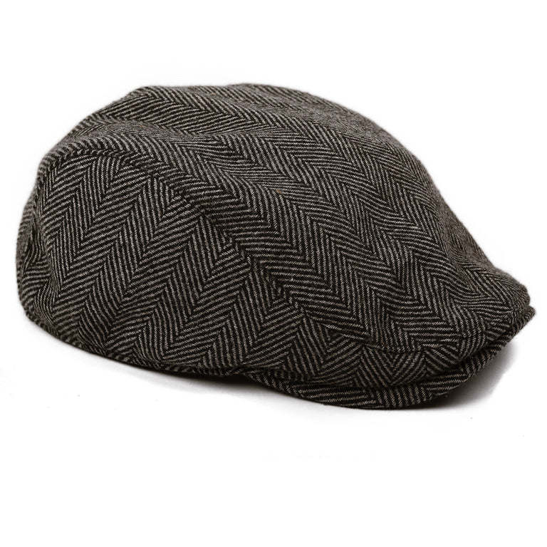 The Original Boston Scally Cap - Grey Herringbone | Scally Caps