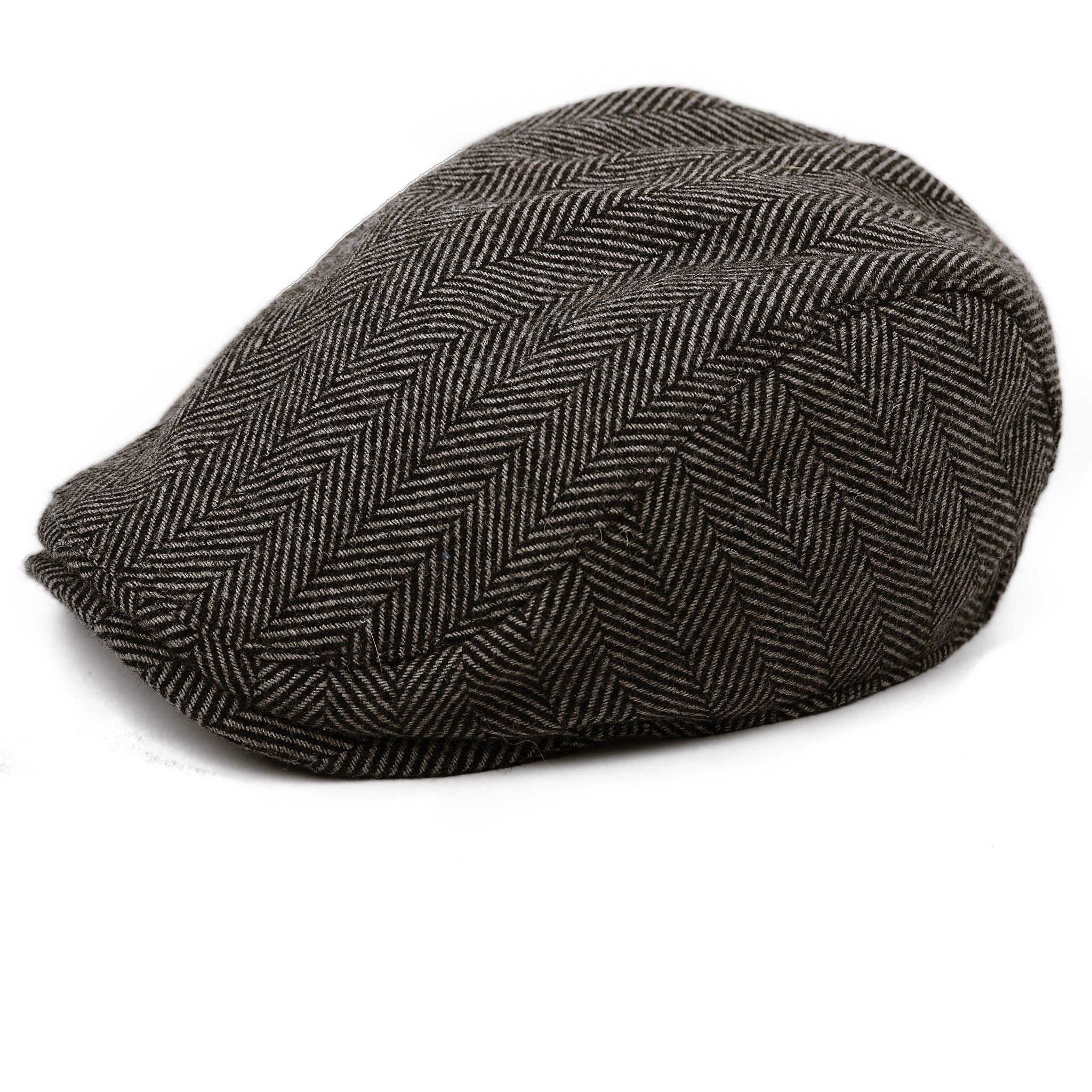 The Original Boston Scally Cap Grey Herringbone Scally Caps