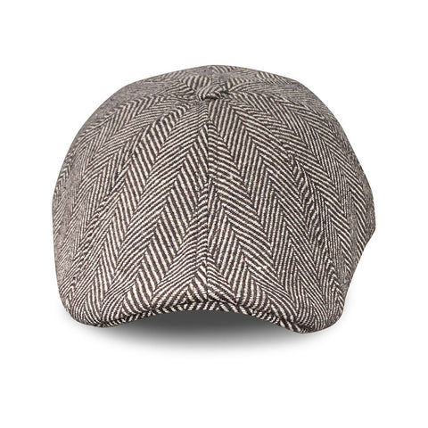 The Peaky Boston Scally Cap - Brown Herringbone