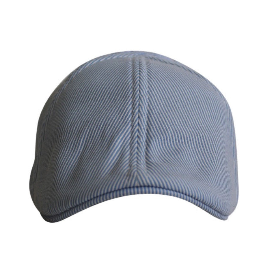 Kids The Seersucker Boston Scally Cap (Flat Cap) - Light Blue | Scally ...