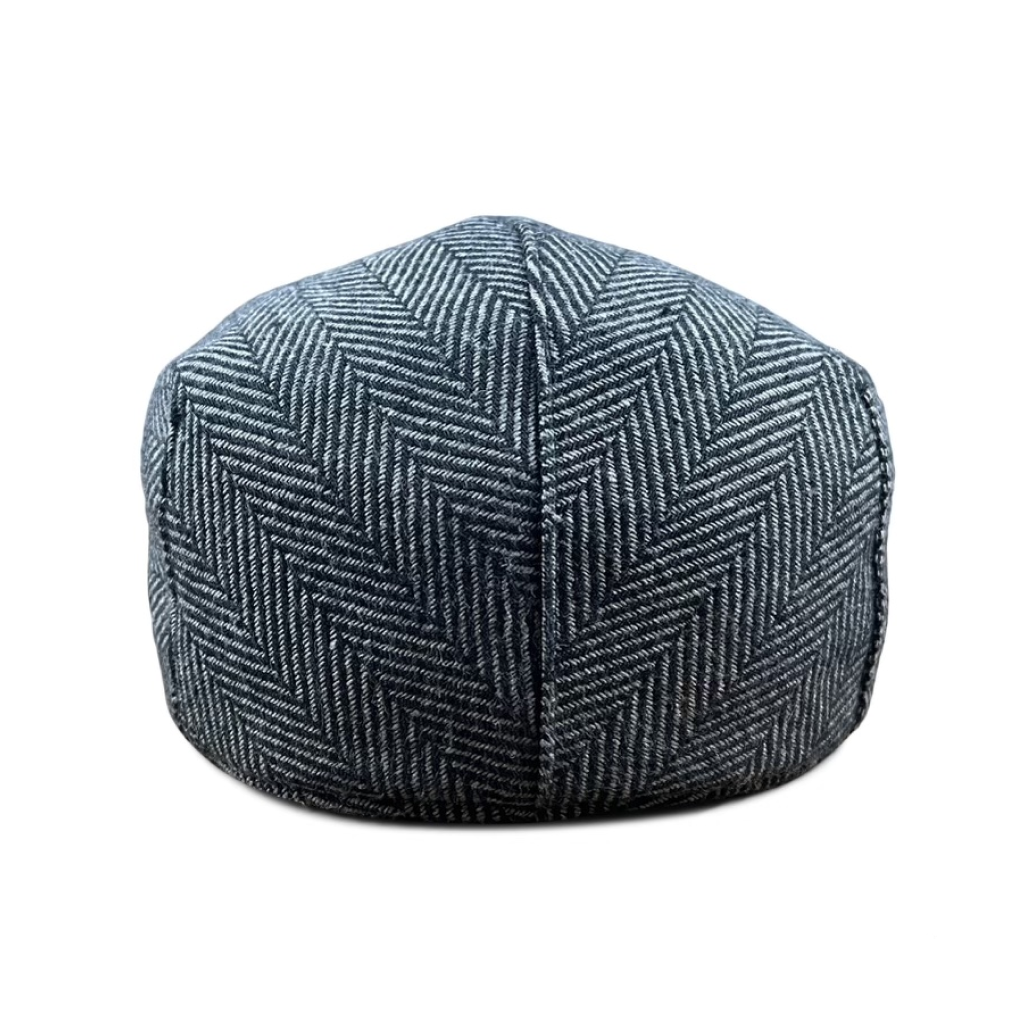 The Flap Cap Boston Scally Cap - Grey Herringbone | Scally Caps