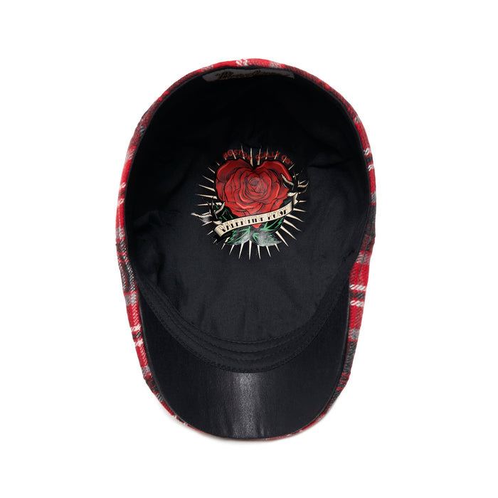 The Valentine Rose Boston Scally Cap - Red Plaid - alternate image