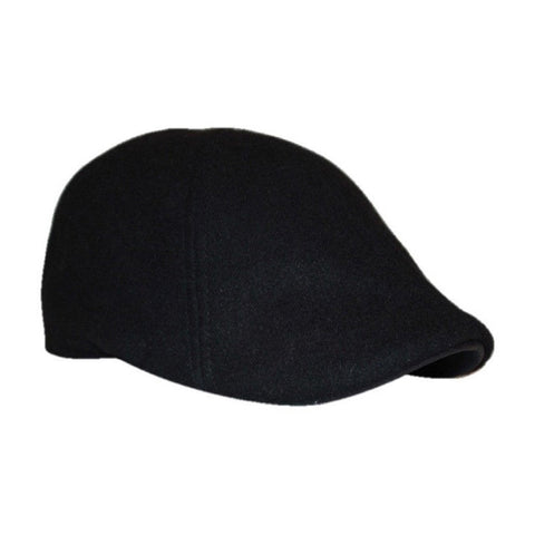 The Kenmore Boston Scally Cap (Flat Cap) - Coolidge Black & Black Brim