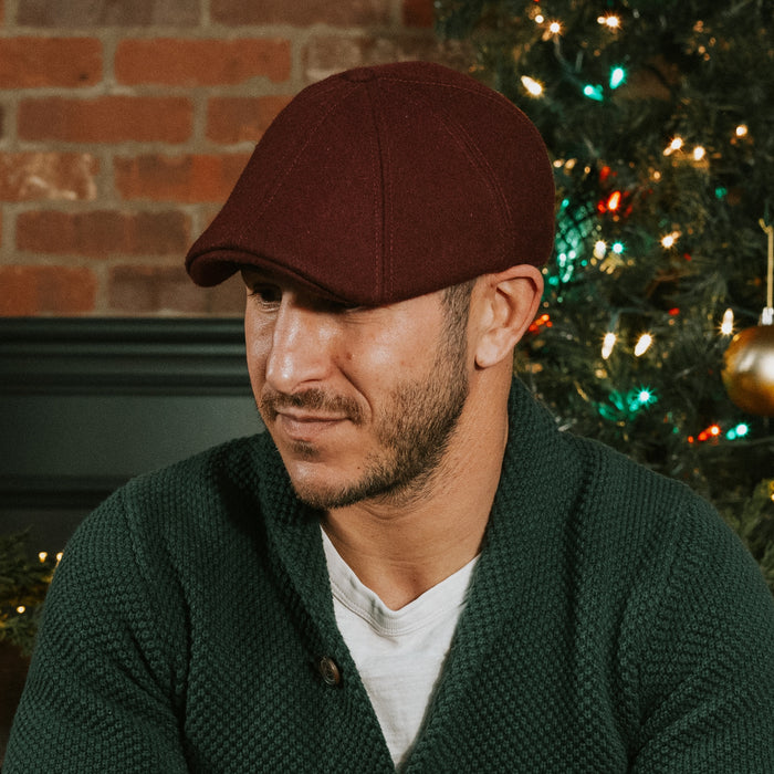 The Christmas Peaky Boston Scally Cap - Crimson - alternate image