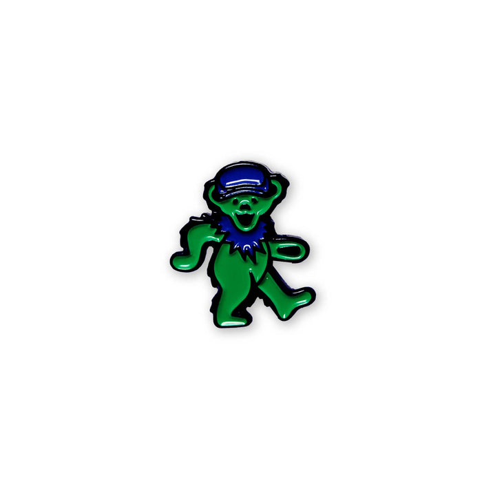 Boston Scally The Grateful Dead Green Dancing Bear Cap Pin - featured image