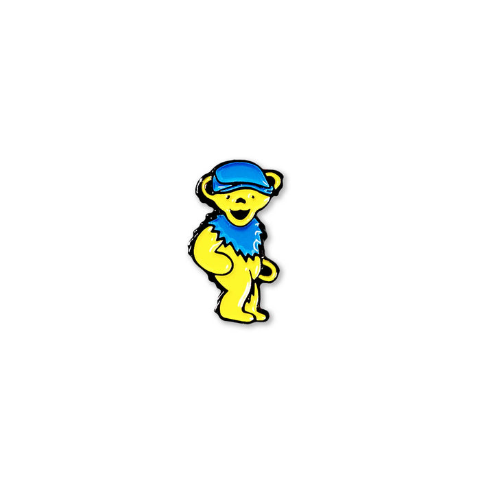 Boston Scally The Grateful Dead Yellow Dancing Bear Cap Pin - featured image