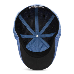 The 8-Panel Plaid Trainer Boston Scally Cap - Steel Blue Plaid - alternate image 2