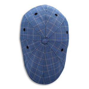 The 8-Panel Plaid Trainer Boston Scally Cap - Steel Blue Plaid - alternate image 5