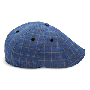 The 8-Panel Plaid Trainer Boston Scally Cap - Steel Blue Plaid - alternate image 8