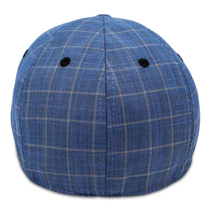 The 8-Panel Plaid Trainer Boston Scally Cap - Steel Blue Plaid - alternate image 7