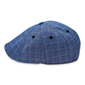 The 8-Panel Plaid Trainer Boston Scally Cap - Steel Blue Plaid - alternate image 6