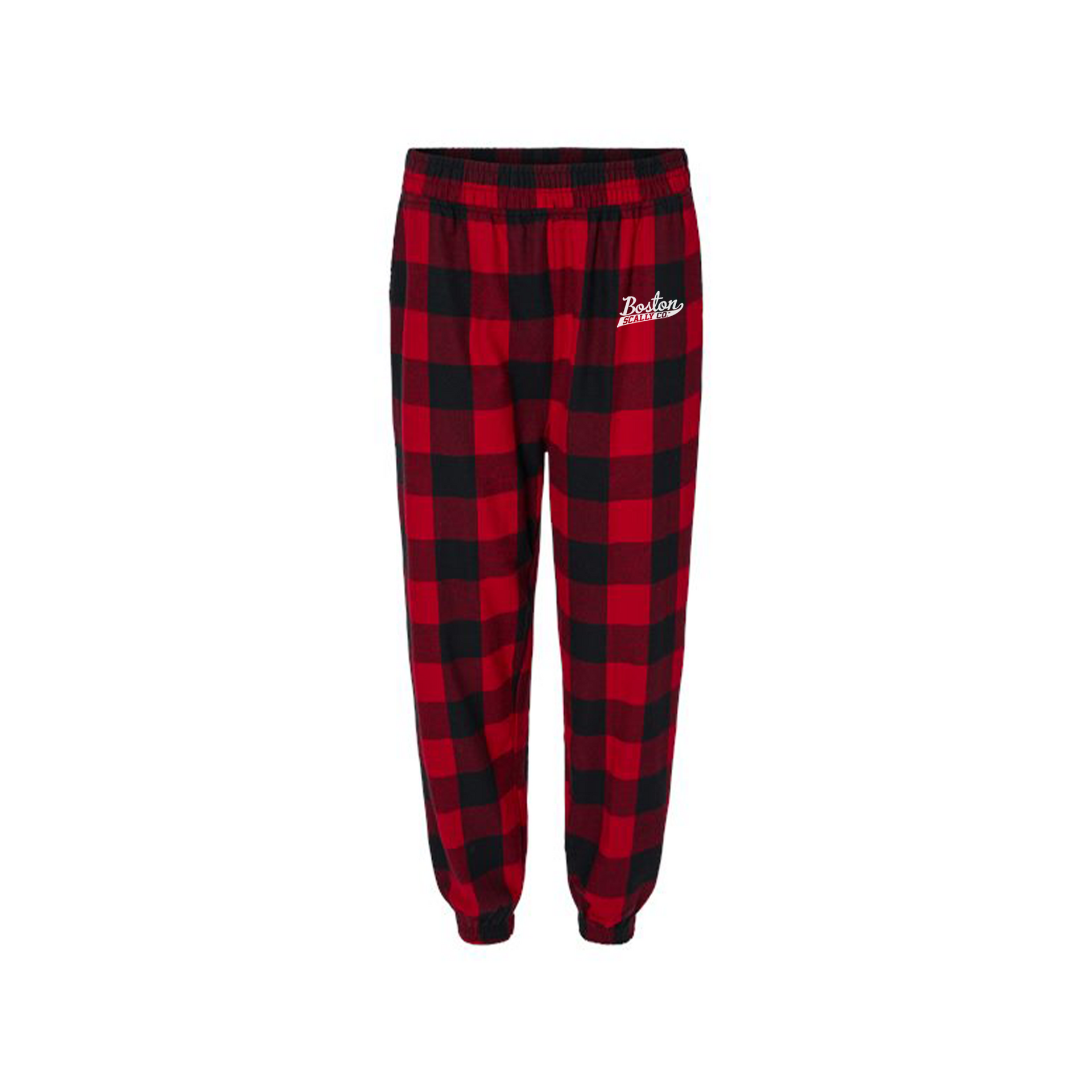 Boston Scally The Buffalo Plaid Joggers Red