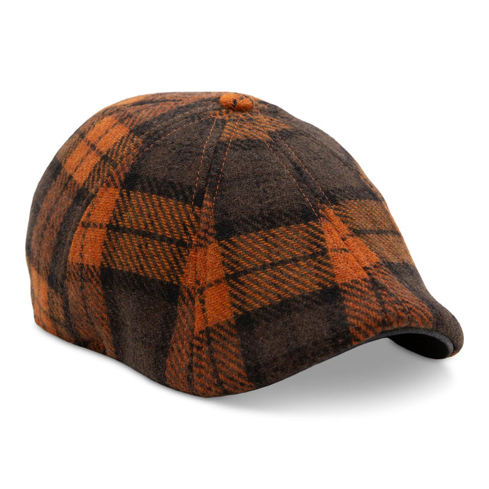 The Jack-O’-Rose Boston Scally Cap - Orange Plaid - featured image