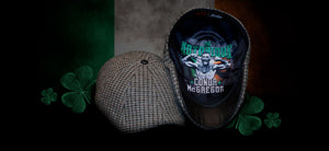 In collaboration with the UFC, Boston Scally has launched The Notorious Conor McGregor cap in plaid, featuring a sublimated image of Conor McGregor on the inside lining