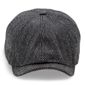 The Baker Boy Boston Scally Cap - Grey Herringbone - alternate image 6