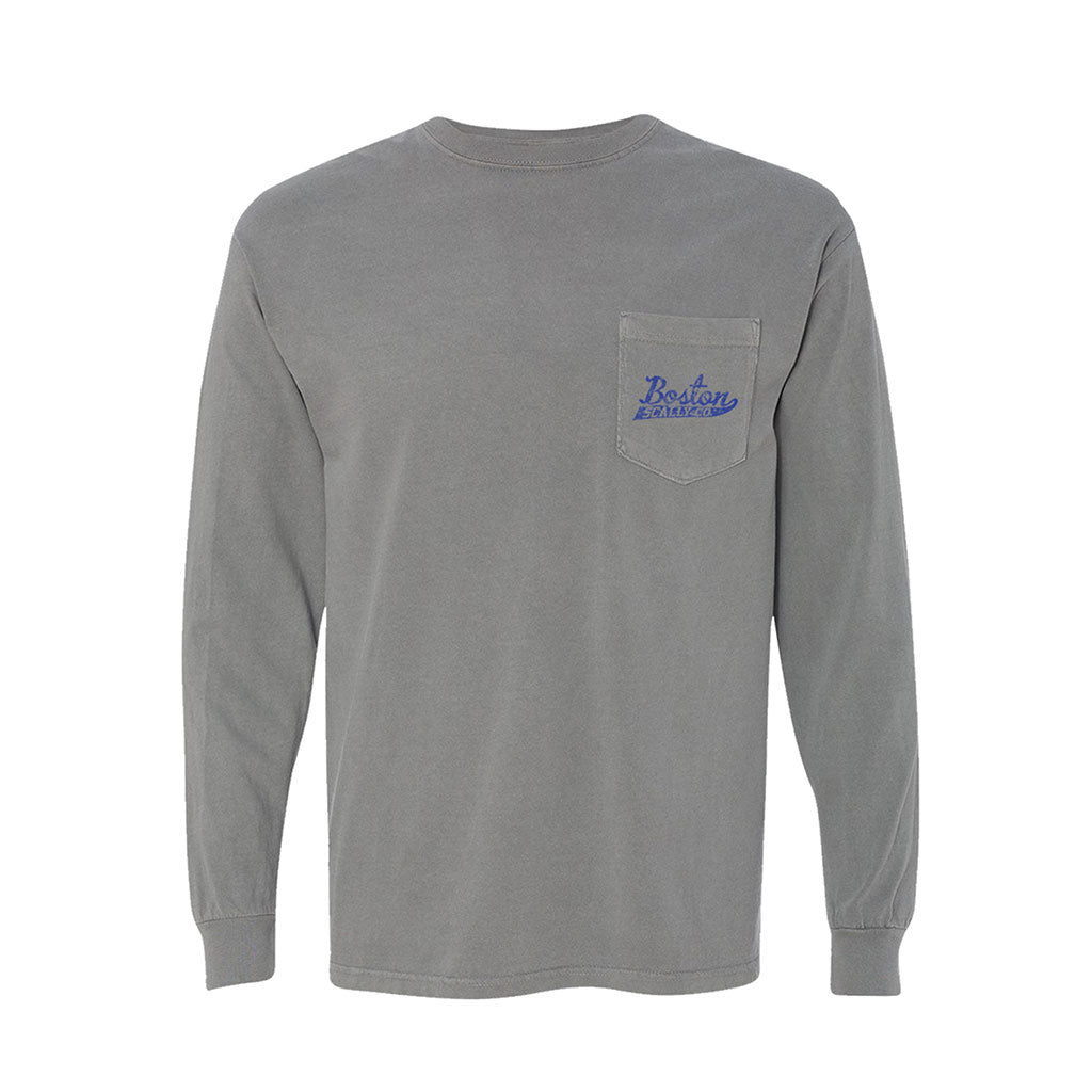 Boston Scally The Royal Rose Long Sleeve Tee - Grey